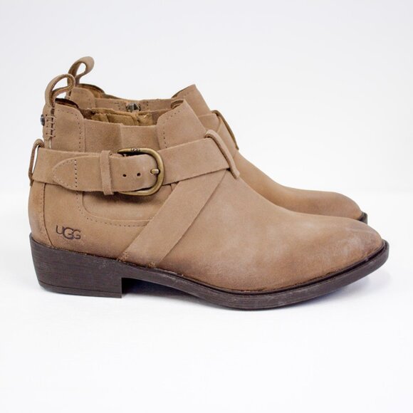 UGG | Boots | Ugg Wylma Suede Leather Ankle Boots Harness Style Equestrian - Picture 6 of 15